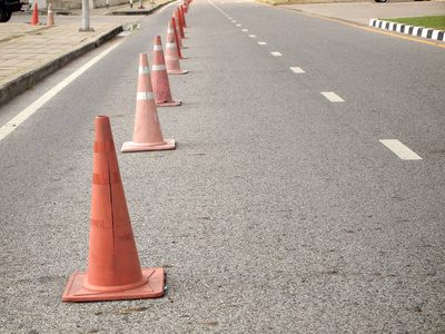 道路上的交通锥