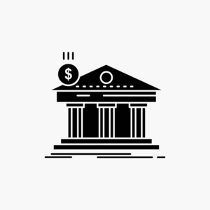 建筑银行银行建设联邦字形图标。 矢量孤立插图