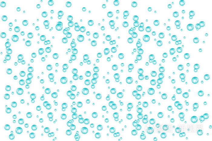 碳酸在水海海洋中闪闪发光. 海底矢量插图.