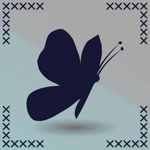 蝴蝶标志平面设计理念。