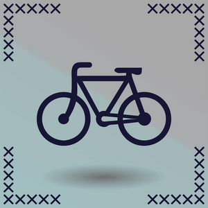 自行车。 自行车图标矢量。 自行车概念。