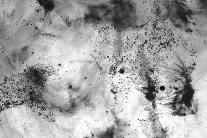 抽象墨迹背景 大理石风格 黑色油漆描边纹理在白纸上 网页和游戏设计壁纸 垃圾泥艺术 笔汁的宏观图像 深色涂抹照片 正版商用图片1549ot 摄图新视界