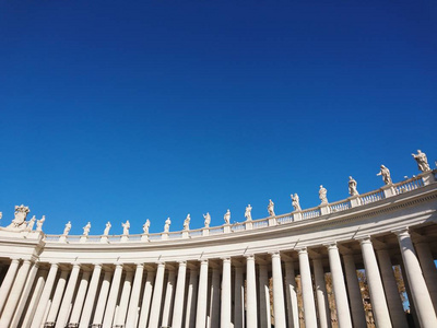 s Basilica in Roma with columns and fountains on a sunny day wit