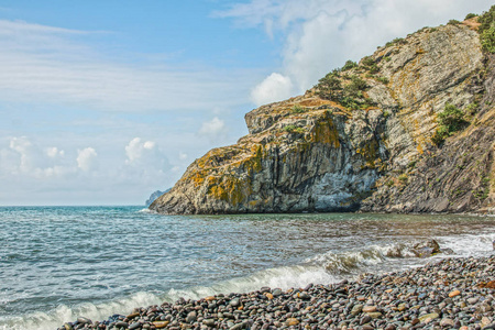 俄罗斯黑海沿岸的岩石和景色