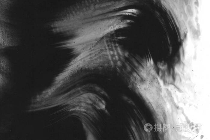 抽象墨迹背景 大理石风格 黑色油漆描边纹理在白纸上 网页和游戏设计壁纸 垃圾泥艺术 笔汁的宏观图像 深色涂抹照片 正版商用图片154bol 摄图新视界