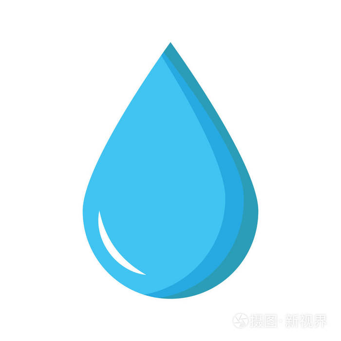 水滴符号图蓝色水滴图标插画 正版商用图片154f77 摄图新视界
