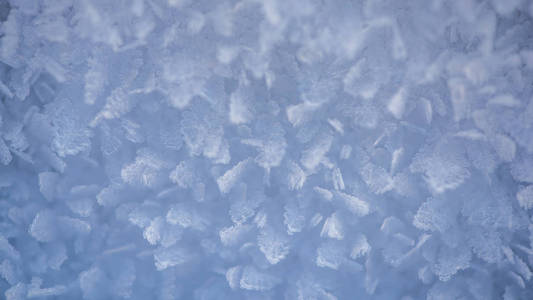 雪花, 雪花水晶的宏观外观。抽象冬天背景, 横幅