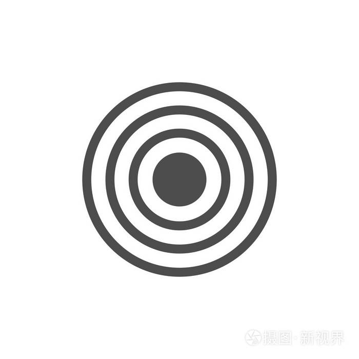 弓中心焦点目标图标向量例证平面设计