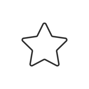 星形线图标.向量例证, 平面设计照片