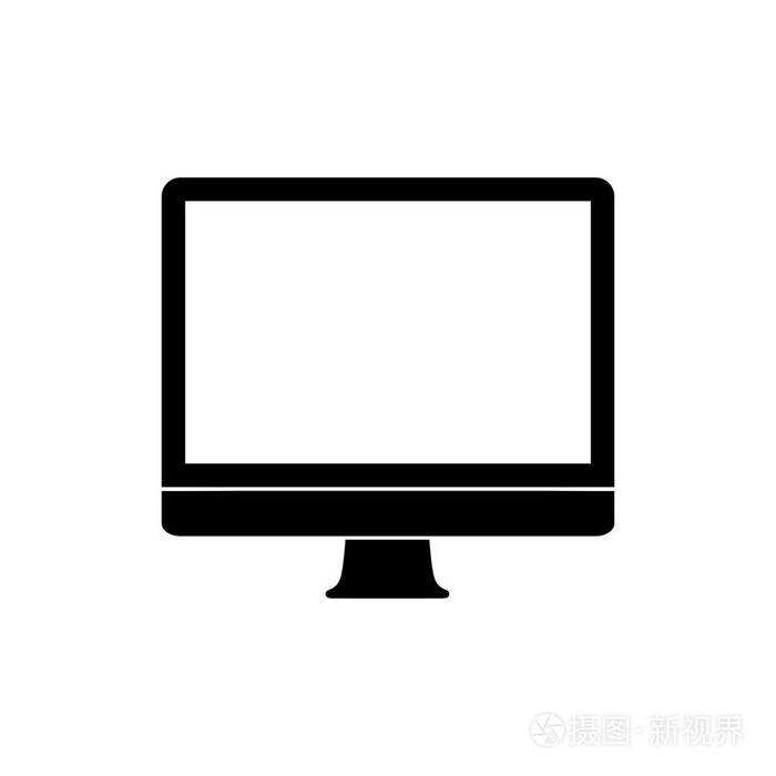 桌面,显示器,笔记本电脑,显示器图标.向量例证, 平面设计