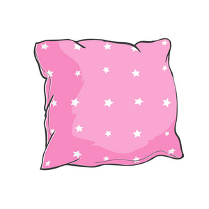 矢量卡通装饰枕头. 手绘一套装饰枕头. 涂鸦插图照片