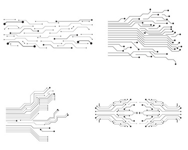 电路插图设计矢量
