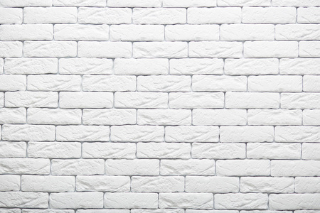 白色砖墙纹理为您的背景。 乡村房间。 抽象镜头。 老式结构。 白色立面。 复制你的广告空间