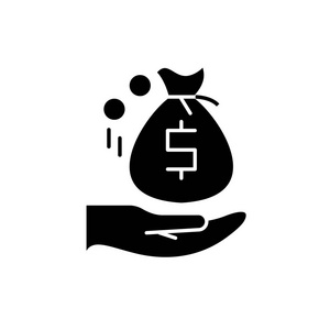 接受金钱概念标志, 例证照片