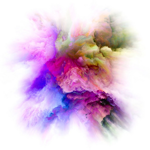 色彩情感系列。 色彩爆炸的抽象构图，适用于与想象创造力艺术和设计有关的项目