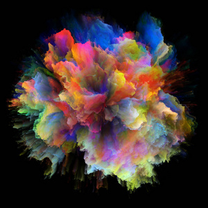 色彩情感系列。 由色彩爆发飞溅爆炸组成的背景，用于想象创意艺术和设计项目