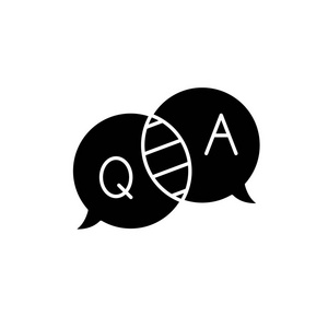 问题和答案概念符号, 例证照片