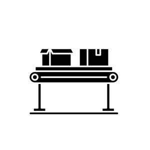 输送机皮带线图标图片