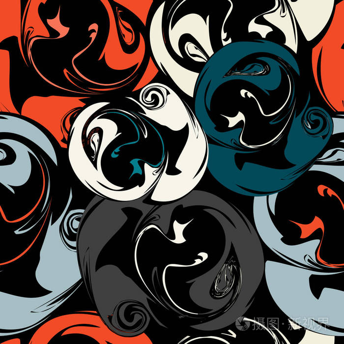 彩色抽象无缝图案涂鸦风格质量插图,您的设计.