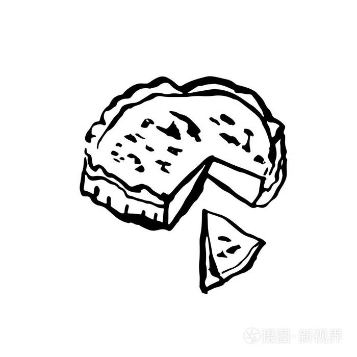 甜蛋糕馅饼咕咕咕咕垃圾刷向量例证插画-正版商用图片15574u-摄图新