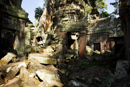 柬埔寨吴哥窟塔罗姆寺庙
