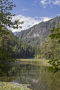 密特西湖是一个山湖，位于列奇泰勒阿尔卑斯山和米明格山的边境地区，位于蒂罗尔的蕨类植物通行证以北。