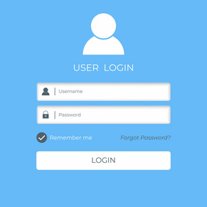 登录并登录用户界面。 商业网站现代UI模板。