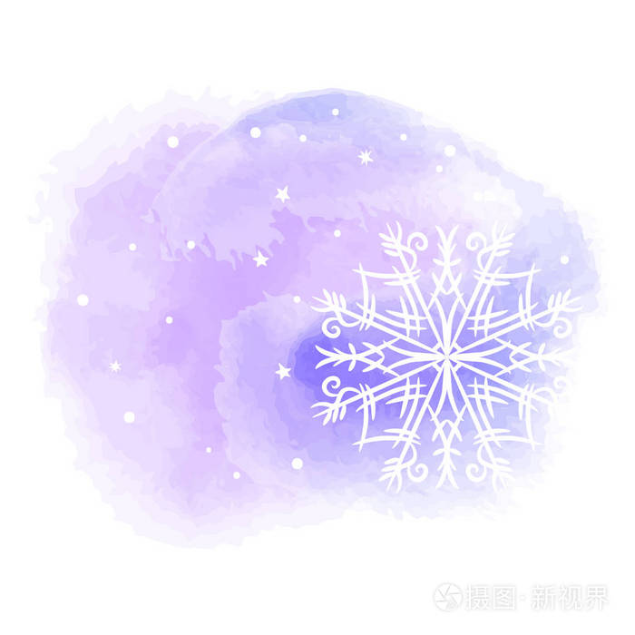 美丽的抽象模板与蓝色设置温和的冬季背景