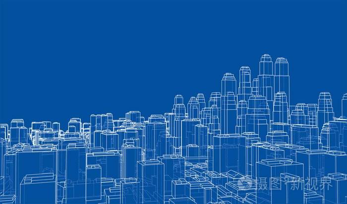 线框城市, 蓝图风格