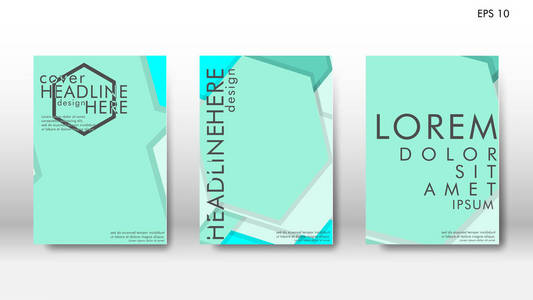 六边形元素的抽象封面。 书籍设计理念。 未来主义的商业布局。 数码海报模板。 设计向量