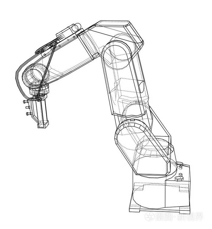 机械臂线稿图片