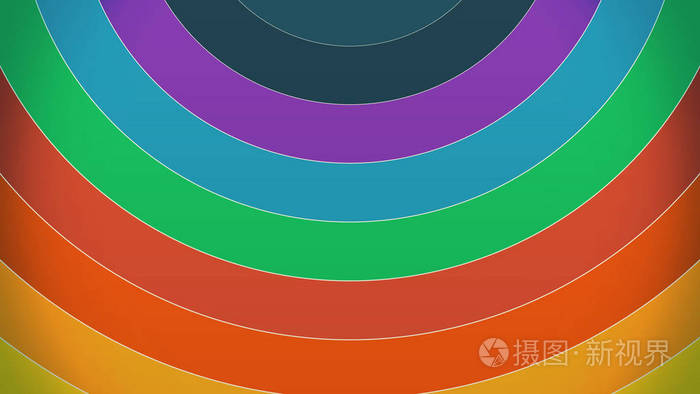 彩色彩虹漆曲线旋转的色彩鲜艳的颜色旋转在cgi高清晰度多色圆圈背景