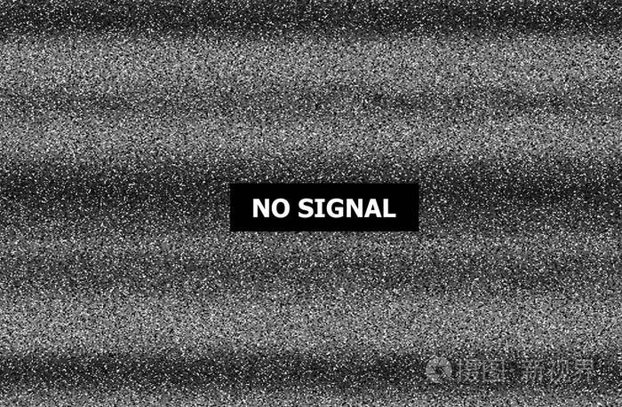 静态电视噪音坏电视信号黑白单色
