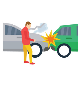 交通碰撞车辆碰撞详细图标