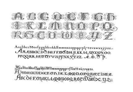 复古字体。 古老而复古的形象