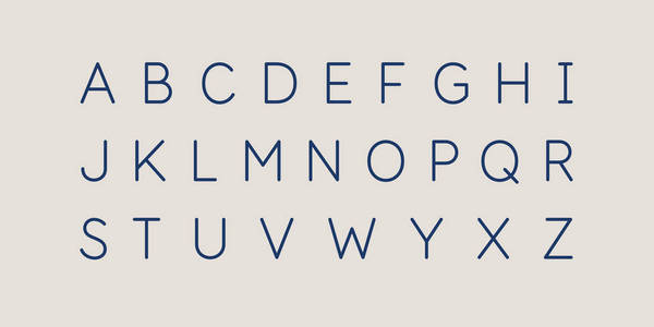 现代字母表字体拉丁字母的大写字母