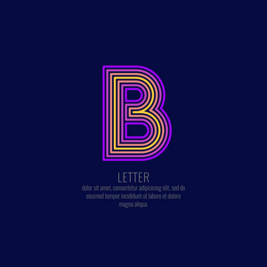 现代的线性标志和符号字母 B