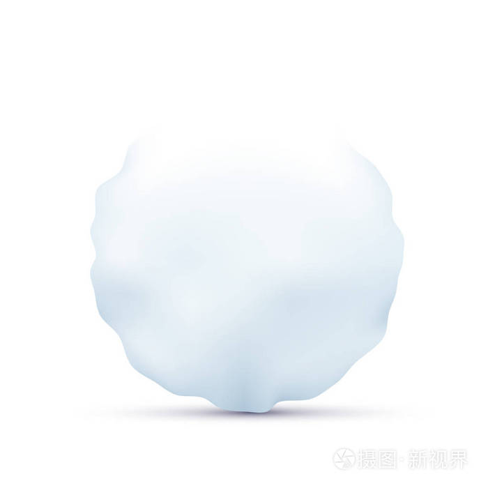 白色背景上的矢量雪球