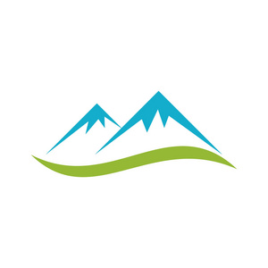 绿色山徽标图片-绿色山徽标素材-绿色山徽标插画-摄图新视界