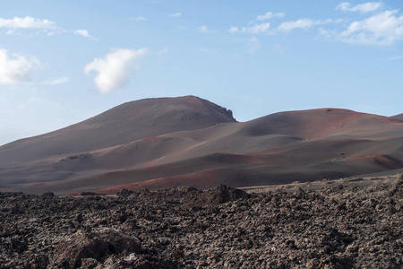 火山景观蒙特纳斯德尔福戈蒂曼法亚国家公园兰萨罗特加那利群岛西班牙