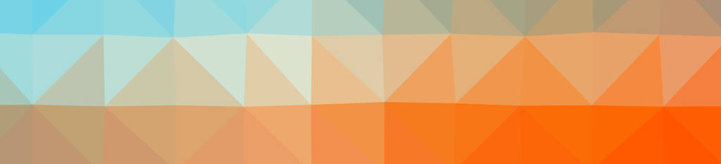 抽象低聚橙色横幅背景插图