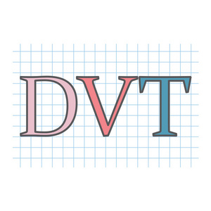 DVT深静脉血栓形成英文缩写写在方格纸上