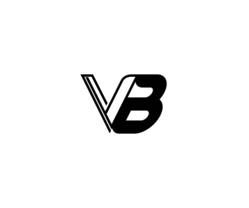 字母线性轮廓标志，链接字母VB