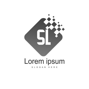 初始字母sl标志模板设计 最小字母标志设计照片