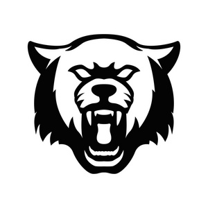 狼头标志。 设计元素为运动队标志徽章吉祥物。 矢量插图