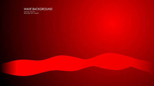 矢量抽象背景与波和线模式。 红色抽象壁纸矢量设计