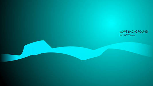 矢量抽象背景与波和线模式。 蓝光抽象壁纸矢量设计