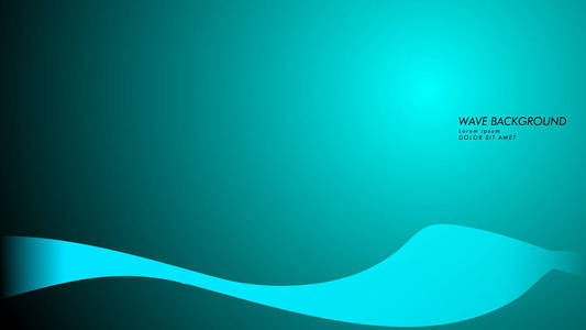 矢量抽象背景与波和线模式。 蓝光抽象壁纸矢量设计