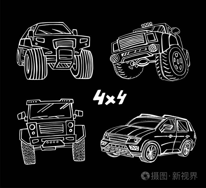 越野手绘汽车插画-正版商用图片158kp1-摄图新视界