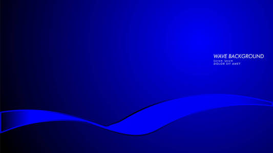 矢量抽象背景与波和线模式。 蓝色抽象壁纸矢量设计